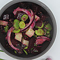 Salade de fèves et betteraves rouges