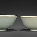 Two qingbai deep bowls, Song dynasty
