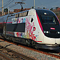 TGV Océane 3UFC 852 pelliculage spéciale inaugural par un artiste bordelais, Cenon.
