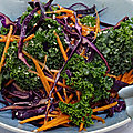 Salade de kale, chou rouge, carotte