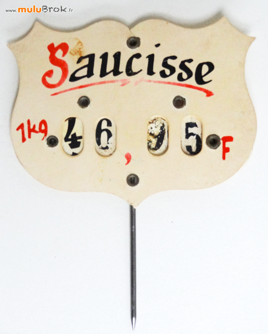 ETIQUETTE-prix-francs-SAUCISSE-muluBrok-Vintage