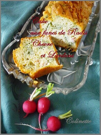 cake aux fanes de radis chèvre lardons 02