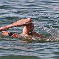 La compétition de nage en eau libre au lac de madine le 19 août 2023 au matin
