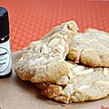 Cookies chocolat blanc et huile essentielle d'orange douce {recette}