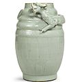 A 'Longquan' celadon funerary jar, Southern Song dynasty