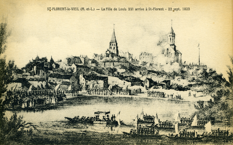 Le 22 septembre 1823 à Saint Florent, Marie-Thérèse de France duchesse d’Angoulême et le sculpteur Pierre David d’Angers