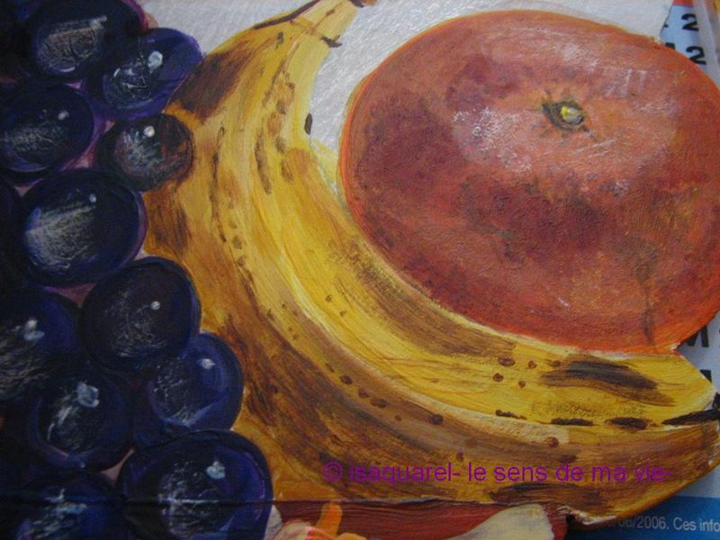 panier 'fruits' atelier peinture sur bois