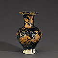 A superb and rare cizhou russet-splashed black-glazed 'partridge feather' vase, northern song dynasty