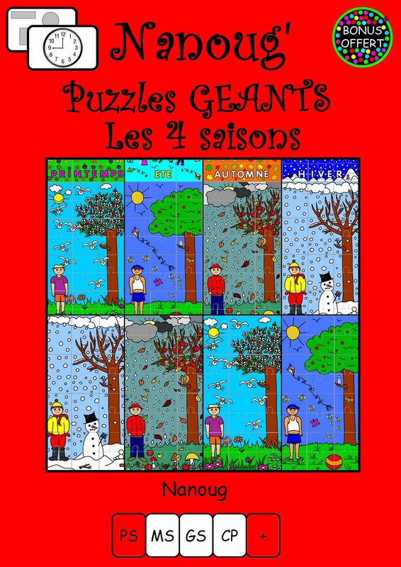 B11-BONUS PUZZLES GEANTS SAISONS