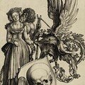 Albrecht Dürer - A Coat of Arms with a Skull
