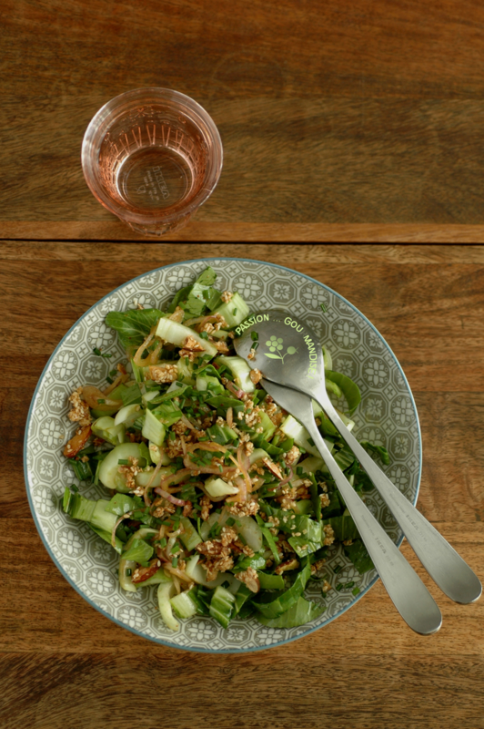 Salade de bok choy, croustillant amande-sésame_2
