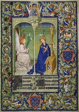 Sumptuously Illustrated Medieval Manuscript The Belles