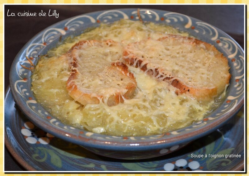 soupe à l'oignon gratinée