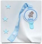 Attache tétine personnalisée LAPIN ASSIS