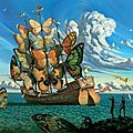 Le bateau, le vent, la mer - surrealisme -