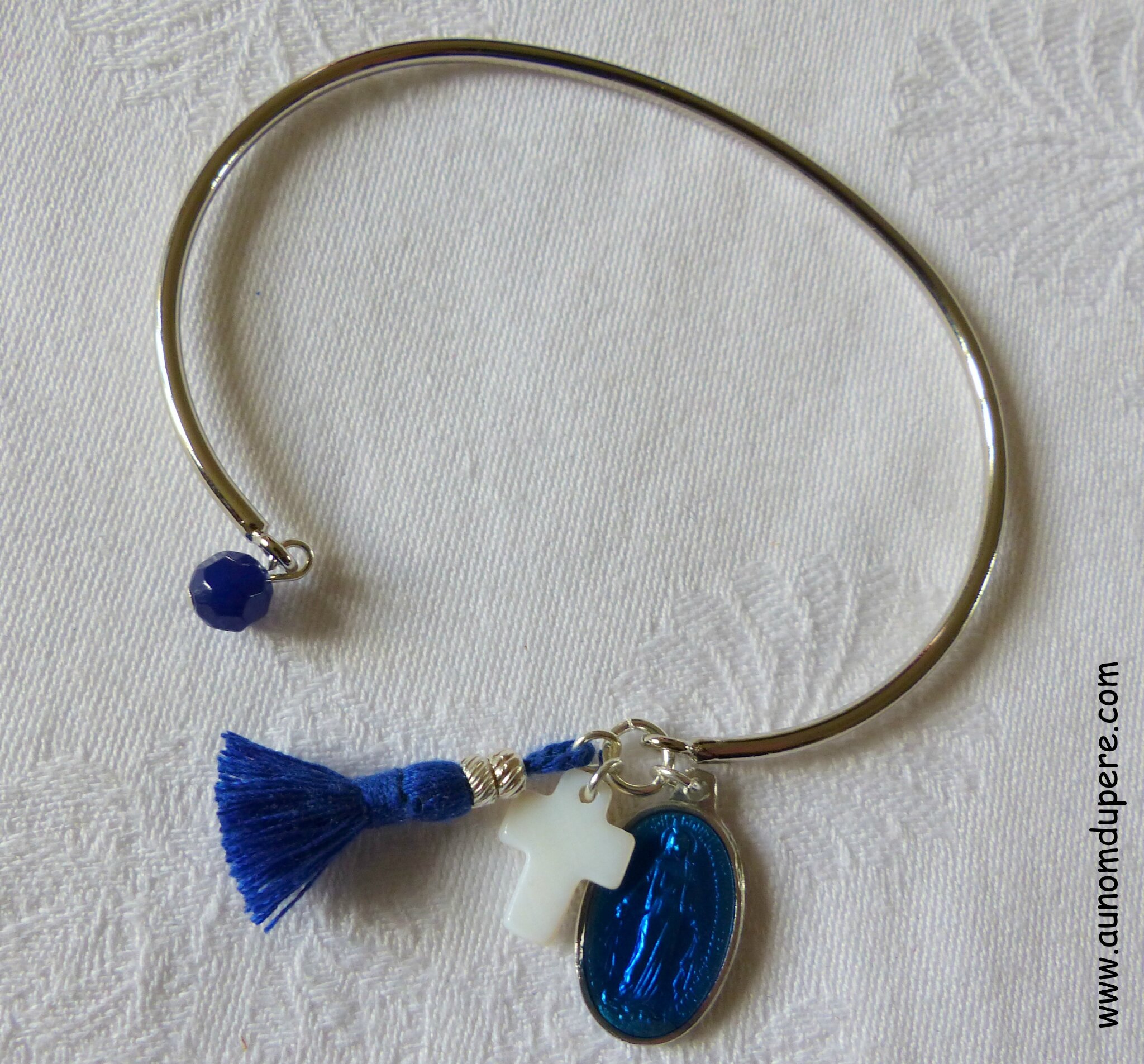 Bracelet de Nazareth (bleu nuit et argenté) - 16 €