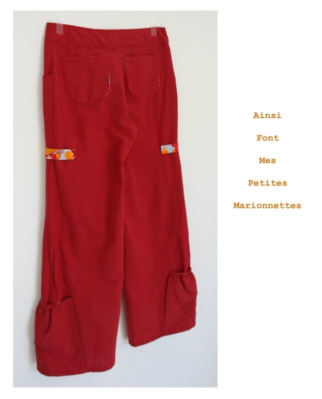 pantalon toile rouge 2