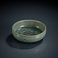 A celadon bowl with flowers and character in sangam inlays, korea, koryo dynasty (918–1392)