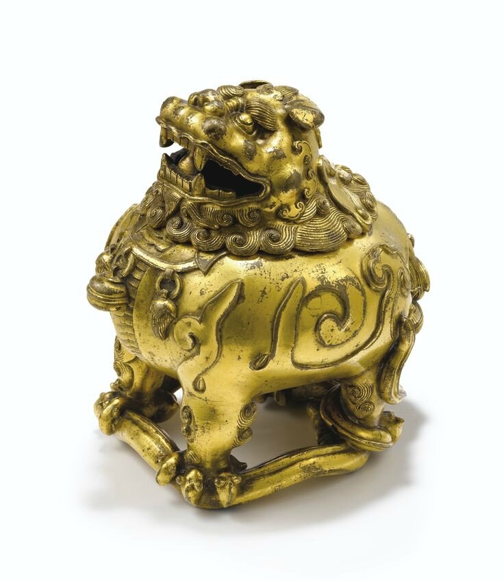 Details about   Chinese Brass Handwork Carved Beast Incense Burner Xuande Mark 