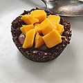 Tarte crue chocolat mangue