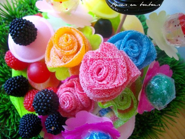 roses en bonbons