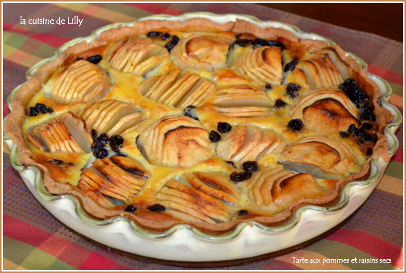 Tarte Aux Pommes Et Raisins Secs - La Cuisine De Lilly