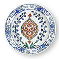 An iznik pottery dish, turkey, 16th century
