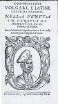 Compositioni Volgari e Latine fatte da diversi, nella venuta in Venetia di Enrico III