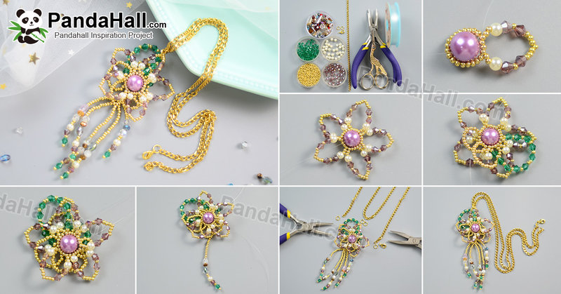 1200-PandaHall-Idea-on-Golden-Seed-Beads-Charming-Necklace