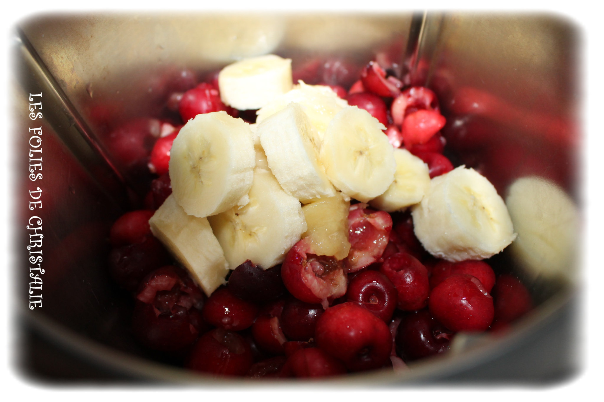 Compote cerises banane Thermomix Les folies de Christalie ou quand