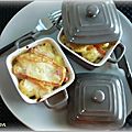 Cassolettes de pommes de terre et jambon au maroilles