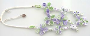 collier quil blanc vert mauve 3