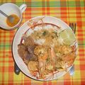 Recette guyanaise: crevettes au lait de coco
