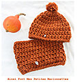 bonnet crochet orange