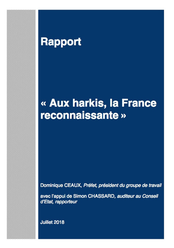 rapport harkis, préfet Ceaux, juillet 2018