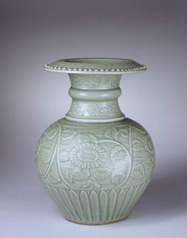Celadon Zun Vessel in the Style of Pomegranate, Longquan Ware, Ming dynasty (1368-1644)