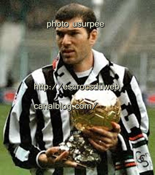 Zinedine Zidane - footballeur professionnel, usurpé