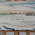 Tourbieres finlandaises- acryl2018 - 30X90cm- (n°114)