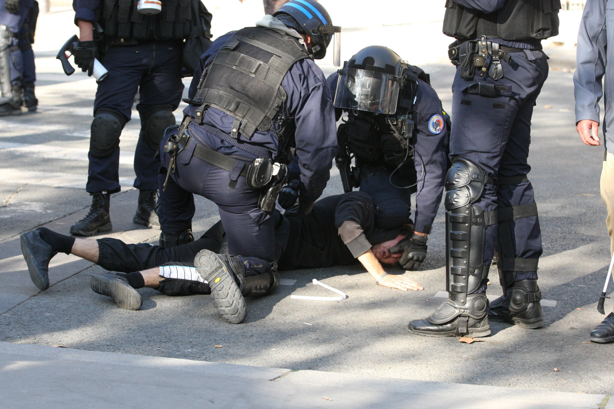 Heurts entre manifestants et gendarmes à Paris. © Michel Stoupak. Mar 09.10.2018, 14h55m33.