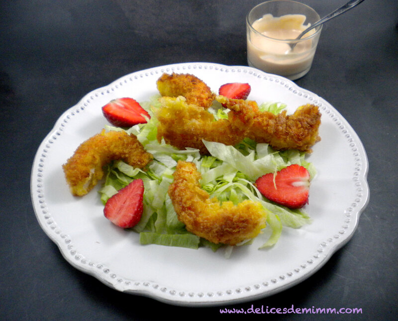 Salade de crevettes panées et sauce cocktail rapide 5
