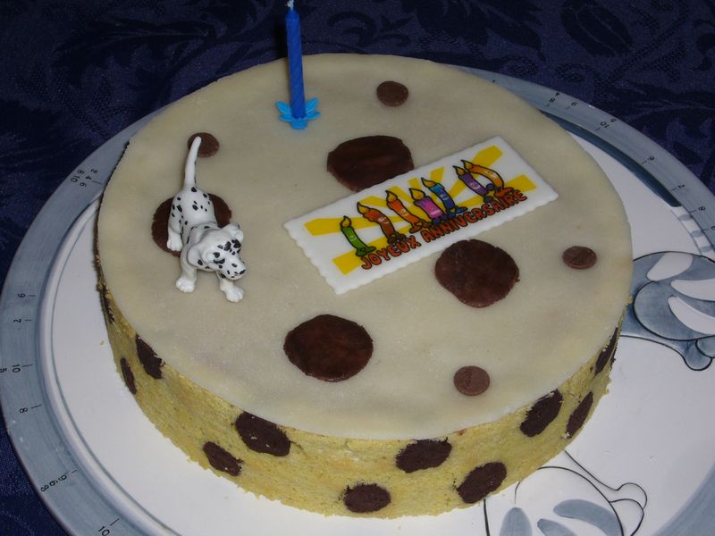 Entremets Mousse Au Chocolat Poires Theme Des 101 Dalmatiens Pour Son Premier Anniversaire Teatime Gourmand