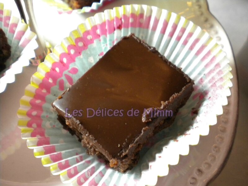 Brownies aux noix de pécan, ganache à l'Amaretto