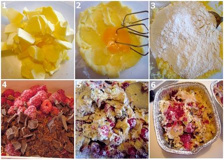 montage_cake_framboise_chcolat_noir_et_pistache