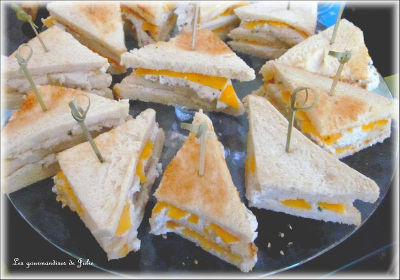 Mini Club Sandwich A La Creme De Poulet Les Gourmandises De Julie