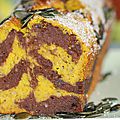 Cake marbré aux noisettes, chocolat et courge sans gluten ni produits laitiers