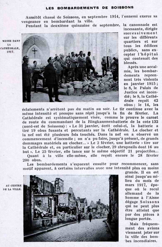Soissons bombardé