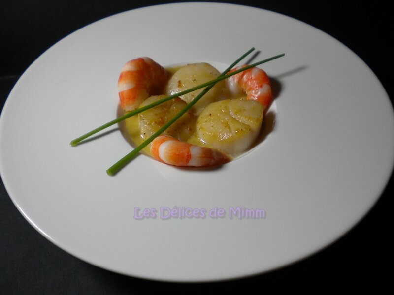 Noix de Saint-Jacques et scampis à la crème de Sauternes 2