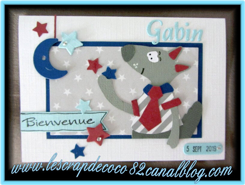 Carte Bienvenue Mister Bouh Gabin Le Scrap De Coco