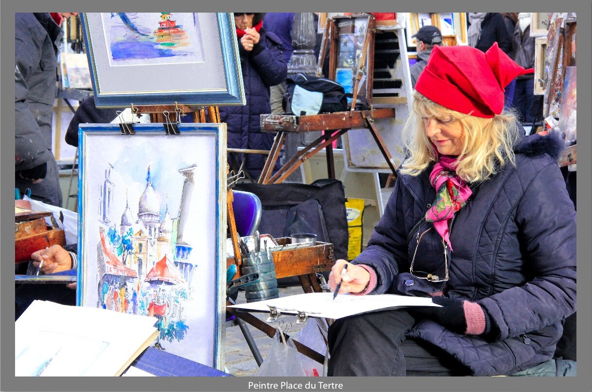 Peintre Place Du Tertre Montmartre Photos