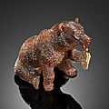 Museum-quality agate carving of a bear by patrick dreher, idar-oberstein, germany